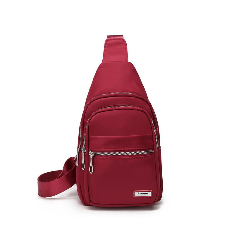 

Сумка на грудь женская сумка через плечо спортивная маленькая сумка многослойная сумка красный