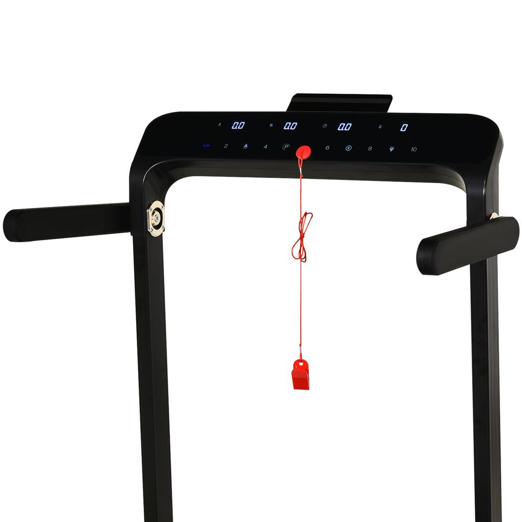 Folding Treadmill, 1.85HP Installation-Free Walking Jogging Running Machine, 12KM/H with 12 Pre-Programs and LED Display for Home Gym Office