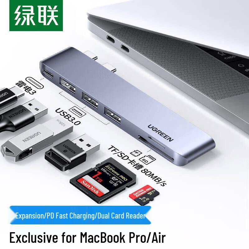 UGREEN 6-in-1 Dual USB-C Multiport Adapter