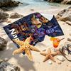 Personlig tilpasset strandhåndkle med navn, Five Nights at Freddy's-trykk, for reise, camping, strandfest, hjemmedekor, bursdagsgave til familie og venner