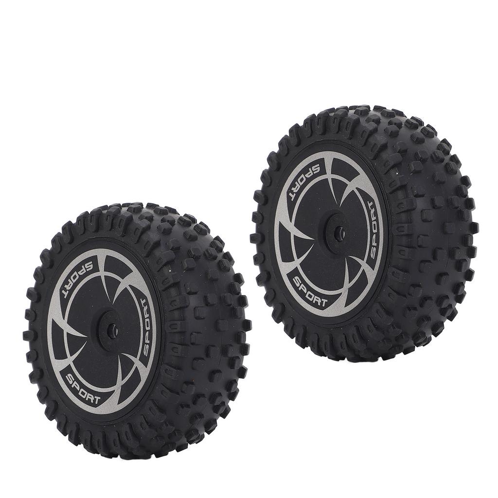 RC Car Front Wheel Tire Set Excellent Grip Rubber RC Front Tyre with Plastic Hub for WLtoys 144016 2988