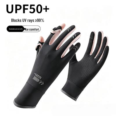 Women's Summer UV Protection Ice Silk Gloves: Breathable, Cool, for Driving, Cycling, and Sports