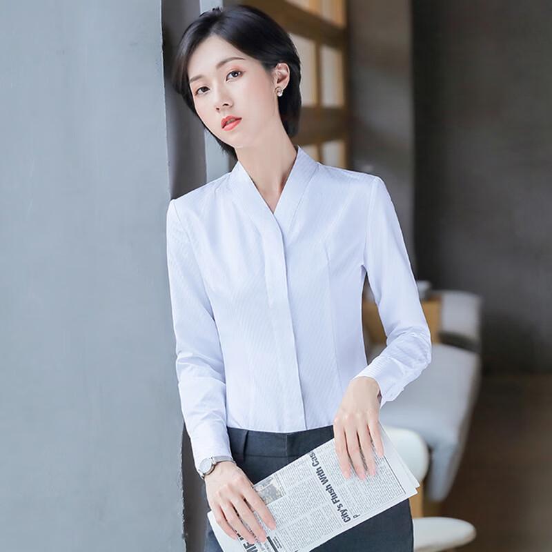 Women s V-Neck Professional Blouse 4XL