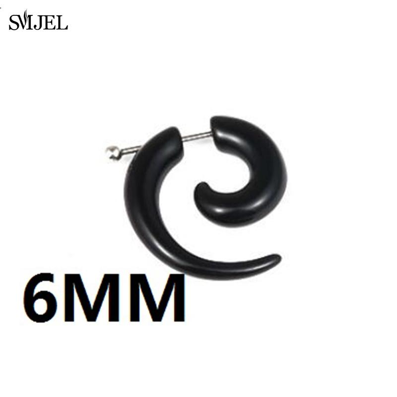 Punk New Fashion Spiral Earrings Tapers Snail Ear Expanders Black Earring 4/5/6/8/10 Mm Body Jewelry Men Women Ear Plug Piercing