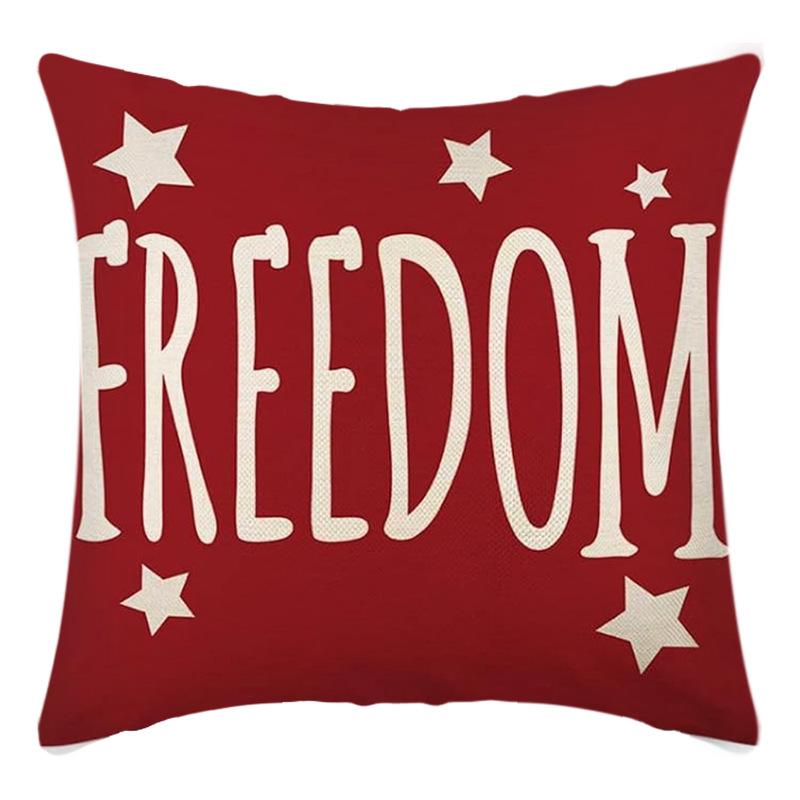 New Independence Day Cushion Pillow Cover Nordic Linen Pillow Cover
