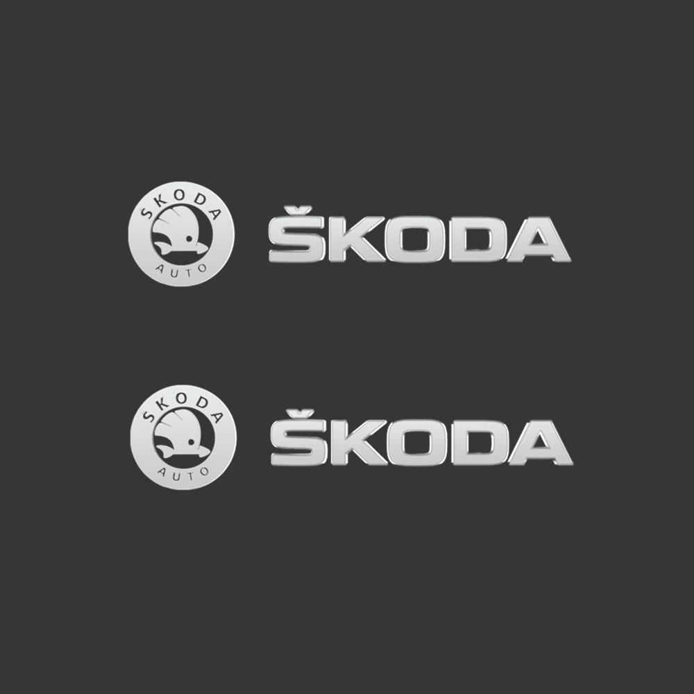 Car Windshield Wiper Decor Decals Metal Emblem Reflective Stickers Safety Warning Anti-Scratch Exterior Guard For Skoda Octavia