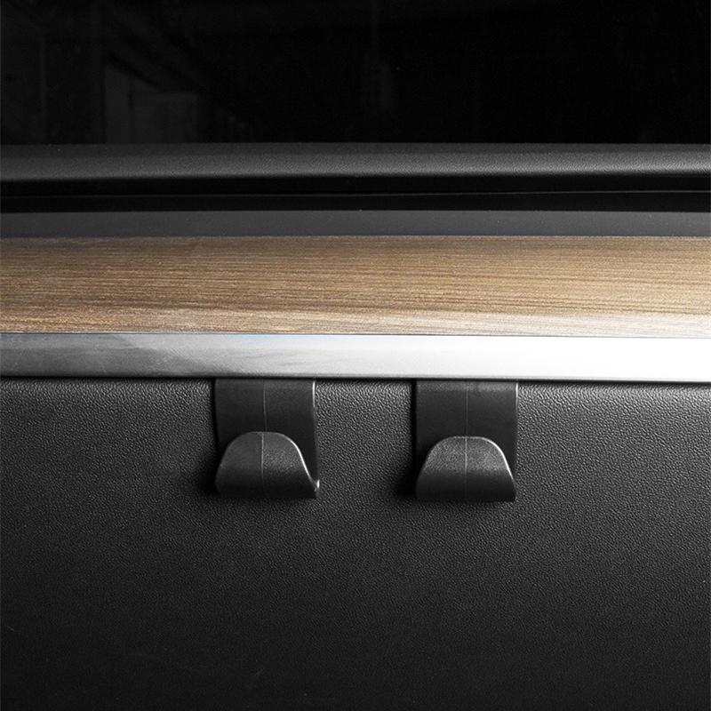 1/2 stücke Auto Hinten Stamm Haken Platz ABS Material Co-fahrer Handschuh Box Regenschirm Haken Für Tesla Model3/Y Auto Zubehör