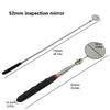 50mm Detection Folding Mirror 360° Rotating Reflector Universal Auto Repair Tool Accessory Telescopic Bottom Inspection Mirror