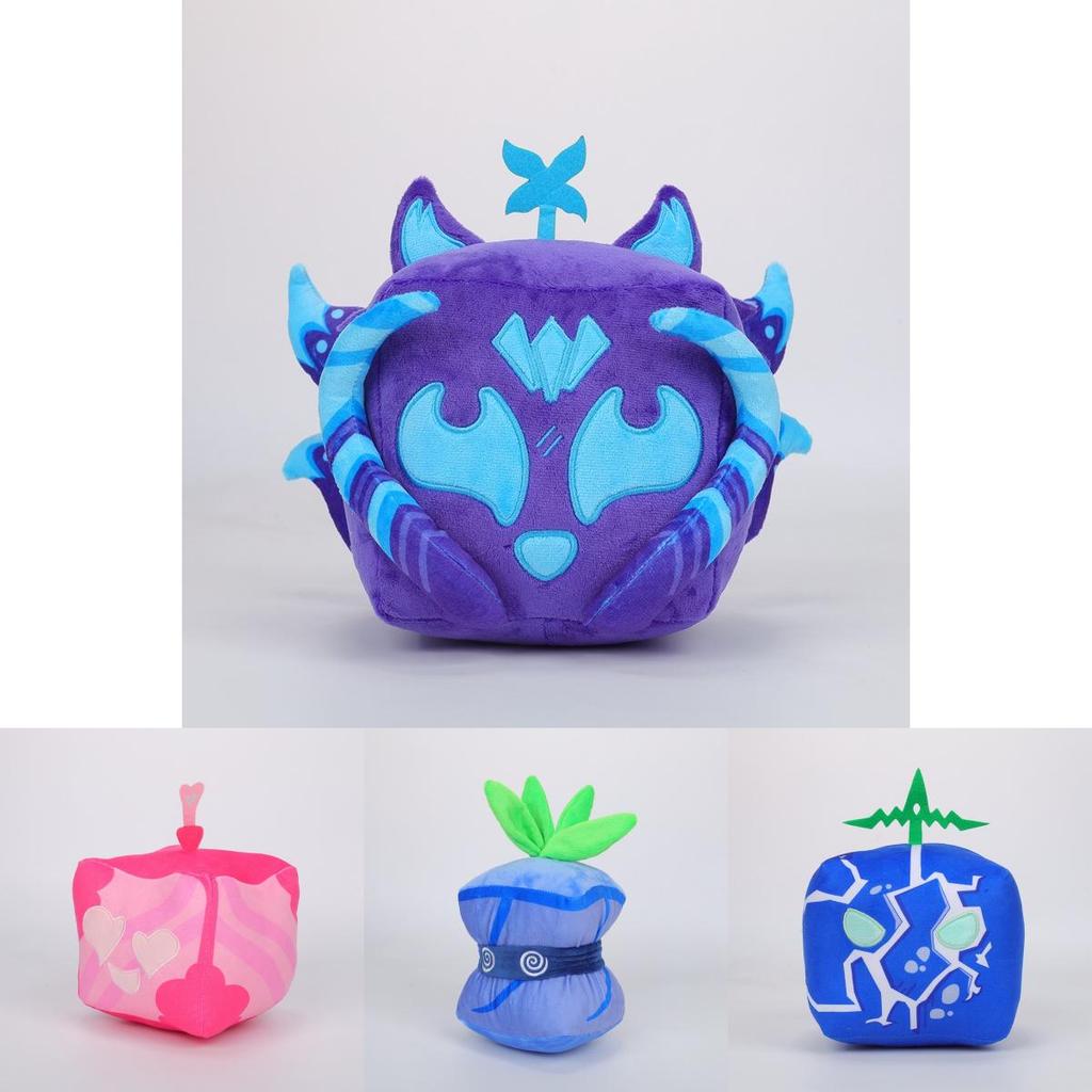 Blox Fruits Plush Toy With Leopard Print Box Purple Box Animal Shape
