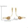 Curtain Holdback with Ornamental Gilded Top Metal Hook Curved Arm
