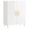 Sideboard High Gloss White 69.5 x 34 x 90 cm Engineered Wood