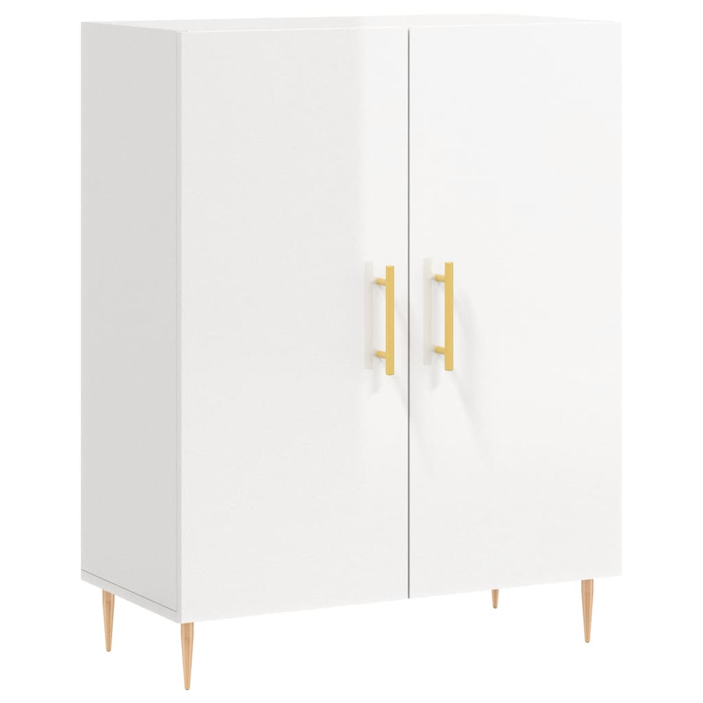 Sideboard High Gloss White 69.5 x 34 x 90 cm Engineered Wood