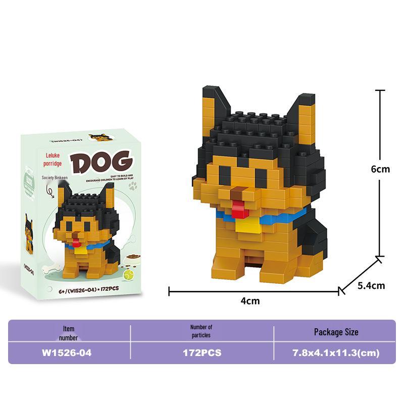 Lele Brothers Micro-Particle Building Blocks Orange Cat Model - Compatible with Lego Educational Toy for Kids