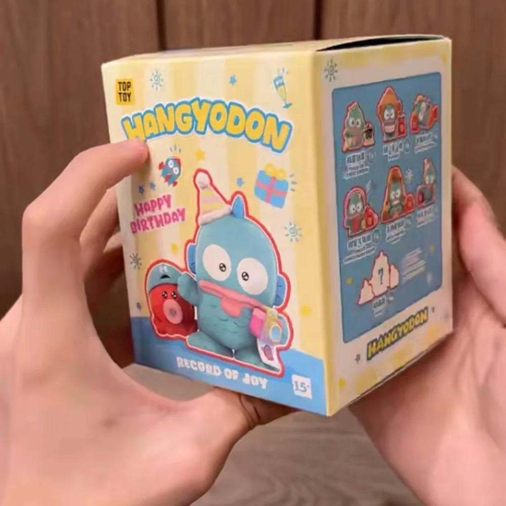 

Оригинальные персонажи Sanrio Hangyodon Серия С Днем Рождения Модная игрушка Сюрприз Бокс Украшения Мультяшные Милые Детские Подарки