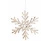 Champagne Christmas Tree Hanging Ornaments, Electroplated Snowflake and Leaf Decorations