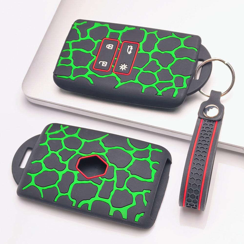 Key Fob Cover for Renault Koleos Kadjar Arkana Clio Megane Captur Zoe Scenic with Keychain Anti-Scratch Guard Shockproof Protection