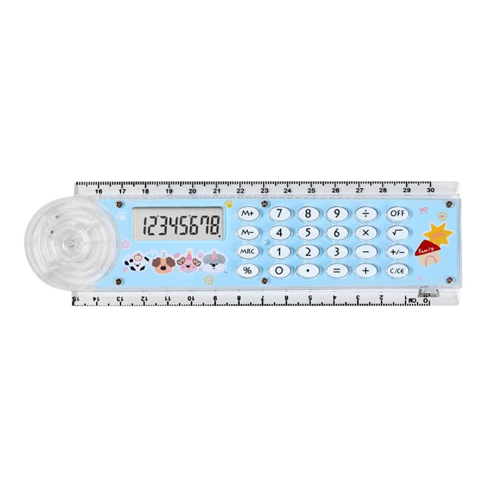 30 Cm Measurement Cartoon Cutter Measurer 8 Digit Calculation Clear Scientific Calculator Multi-function Ruler
