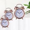 Creative Classical Alarm Clock Mute Type Super Loud Bell Alarm Clock Metal Frame with Night Light Retro Alarm Clock Home Decor