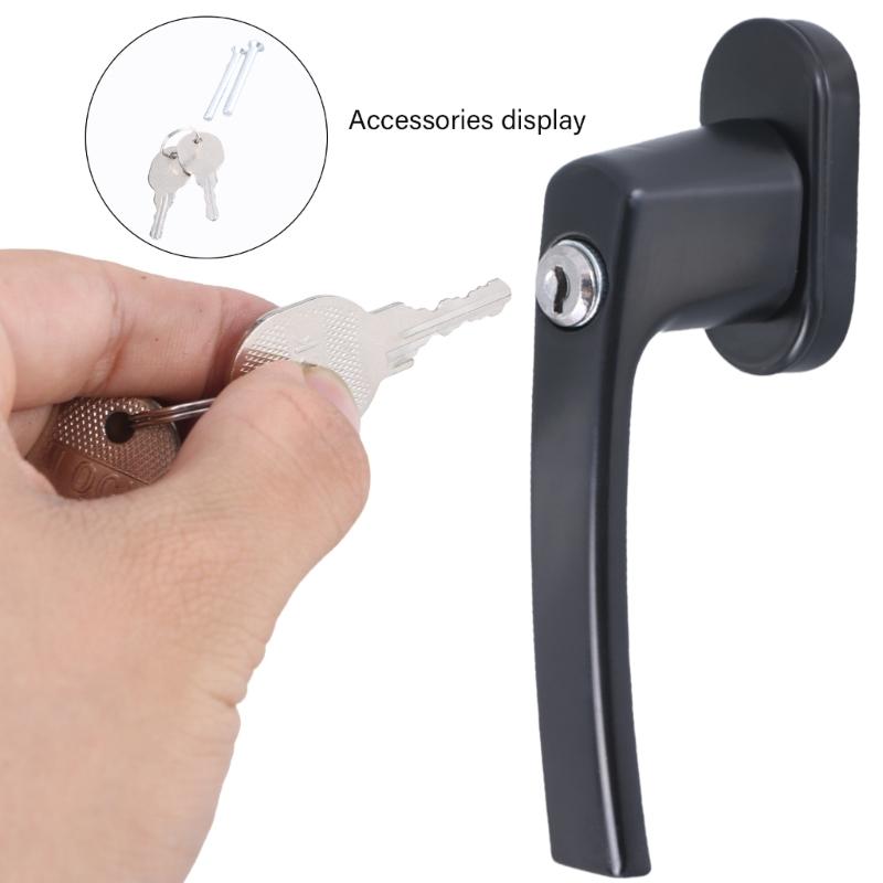Manípulos de Janela de Aço Inoxidável Fechadura Com Chave & Parafusos Manípulo de Porta de Varanda Bloqueável Manípulo de Janela de Vidro Duplo