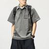 Young Style Letter Loose Polo Shirts Summer Printed Basic Men's Clothing Polo Shirts Stylish Button Casual Short Sleeve T-shirts