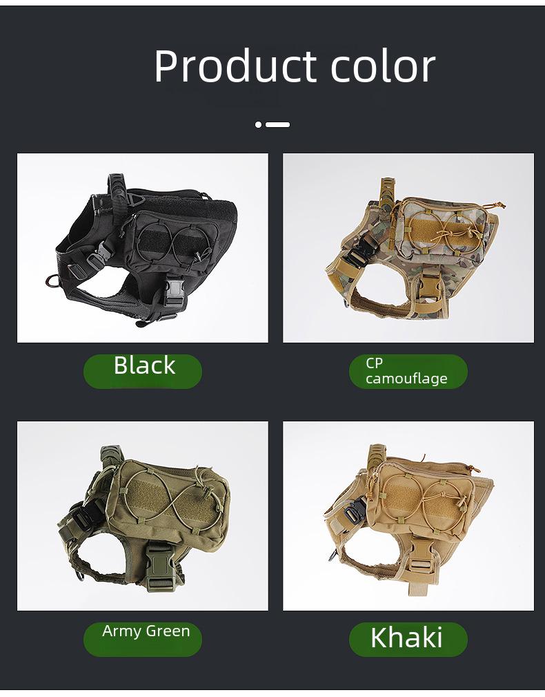 1000D Utomhus Taktisk MOLLE Hundväst för Promenader & Träning