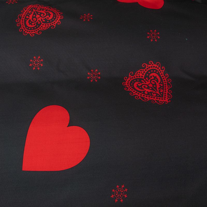 King Queen Size Printed Brushed Love Design Bed Sheet Comfortable Fitted Sheet Cover Quilt Protector Not Including Pillowcases
