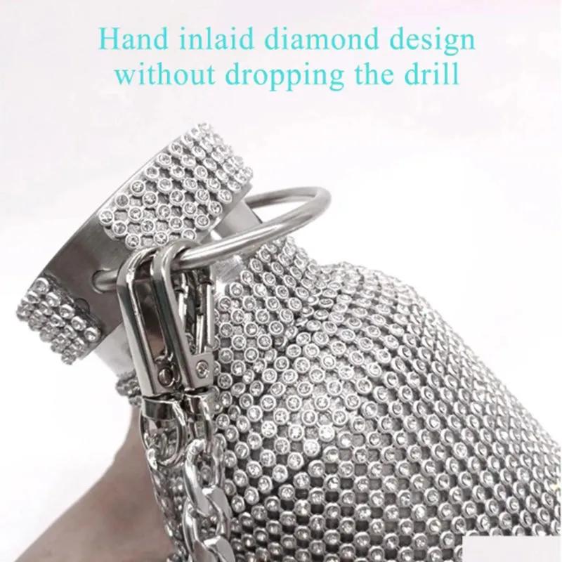 Water Bottles Thermos Portable Glitter Bottle Crossbody Stainless Steel Thermal Flask 350ml 500ml 750ml Diamond Thermos Bottles YLE031