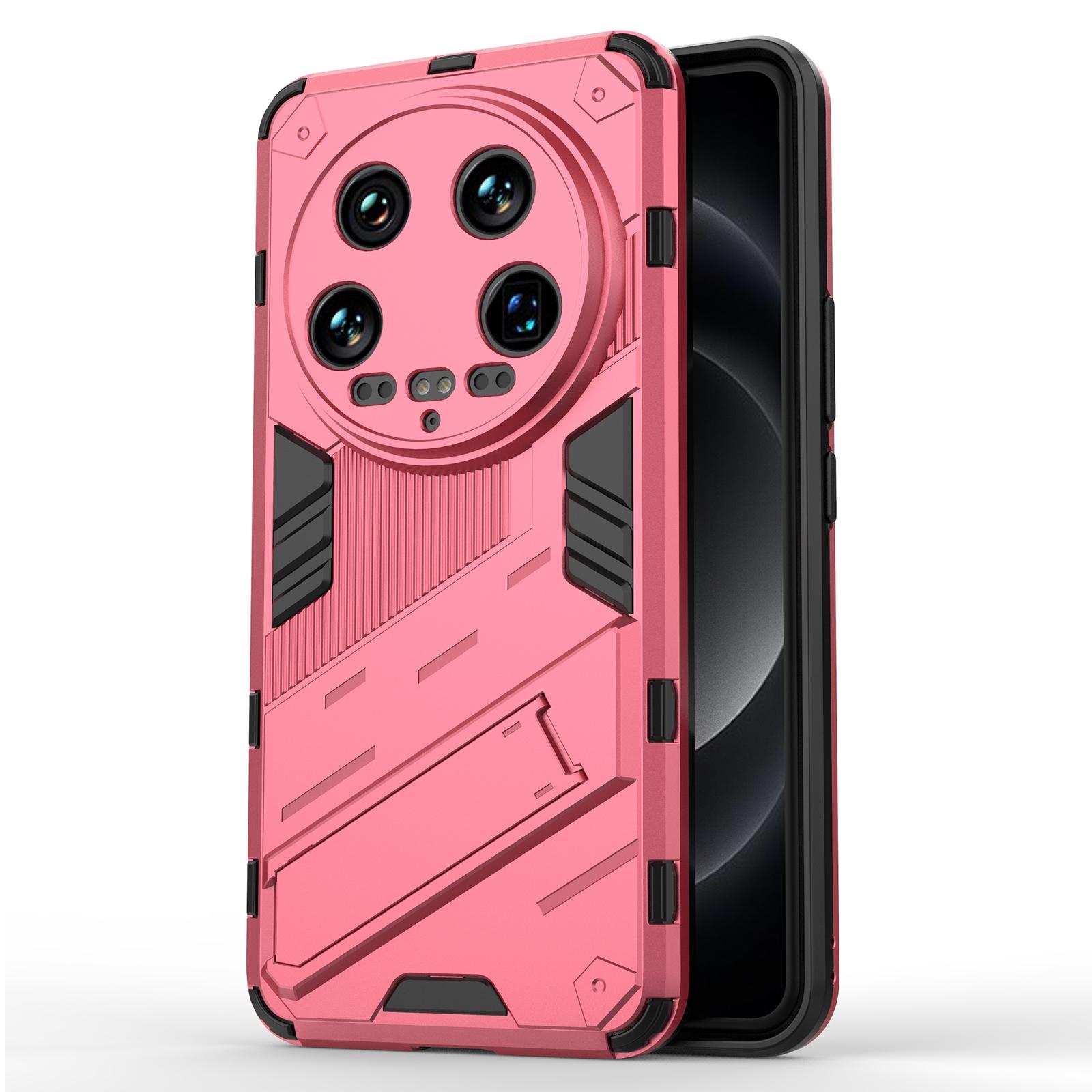 Чехол для Xiaomi 14 Ultra PC+TPU Двухслойный Защитный Чехол для Телефона Встроенная Подставка C