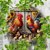 Vintage Rooster Metal Wall Art Home Decor Rustic Farmhouse Garden Garage
