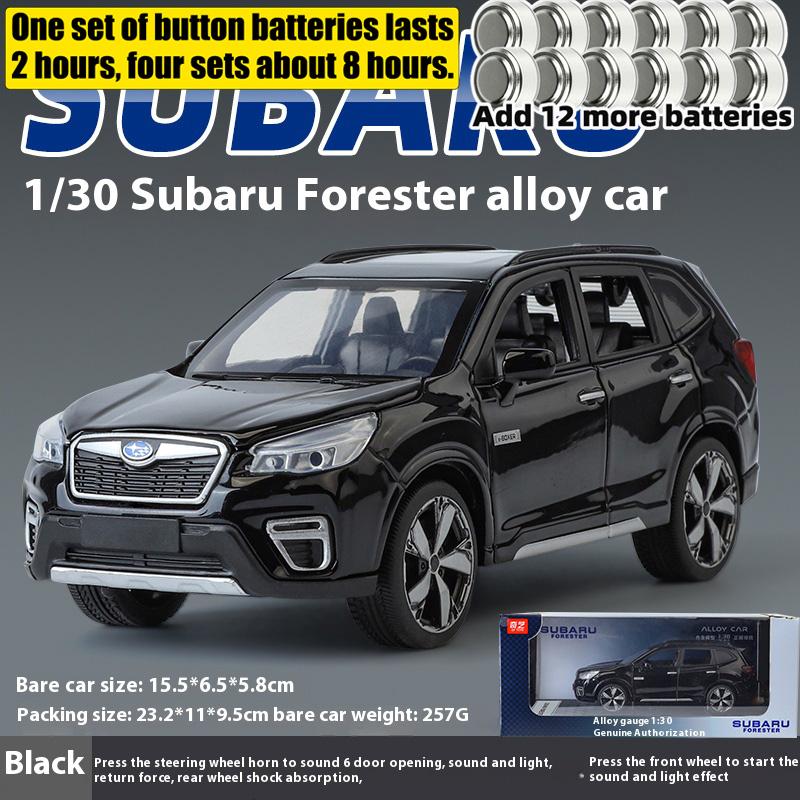 EHI1  1:30 Subaru Foreste SUV Alloy Diecast Off Road Model Computer Desktop Ornaments Kids Gift Birthday Present For Boys Collection