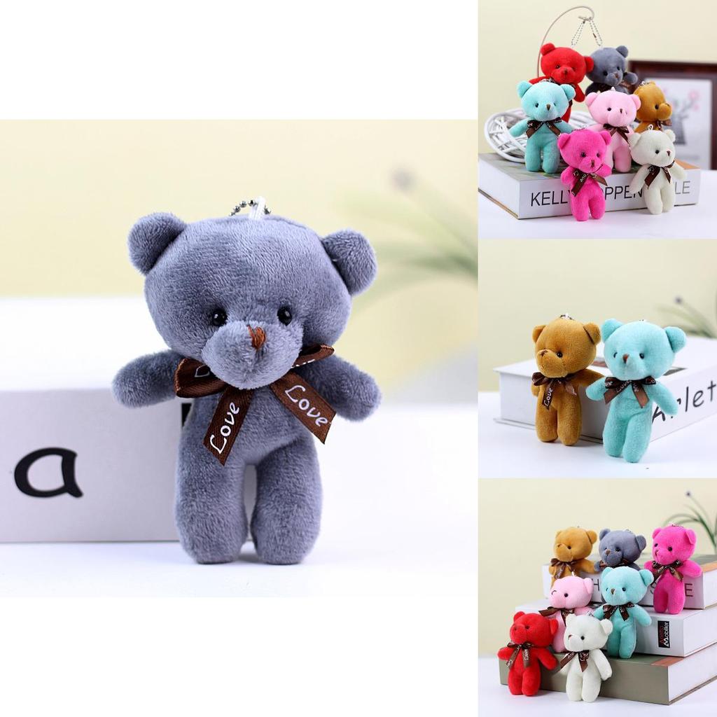 Charming Teddy Bear Plush Toy Keychain Cute Stuffed Animal Doll Gift For All Ages
