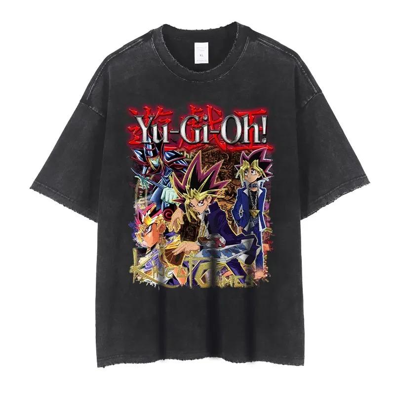 2026 New Arrival Unisex Clothes Tee Shirt Homme T-Shirts Unisex Tshirt for Unisex Ropa Hombre Anime Yu Gi Oh Retro Vintage Washed