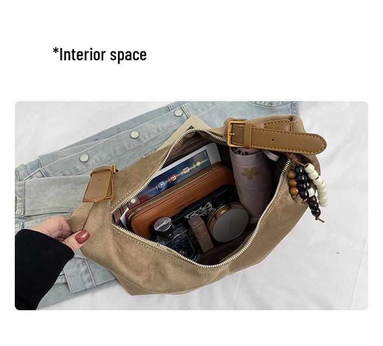 2025 Niche Retro Versatile Women's Underarm Dumpling Bag - Large Capacity Fashion Shoulder Crossbody Bag