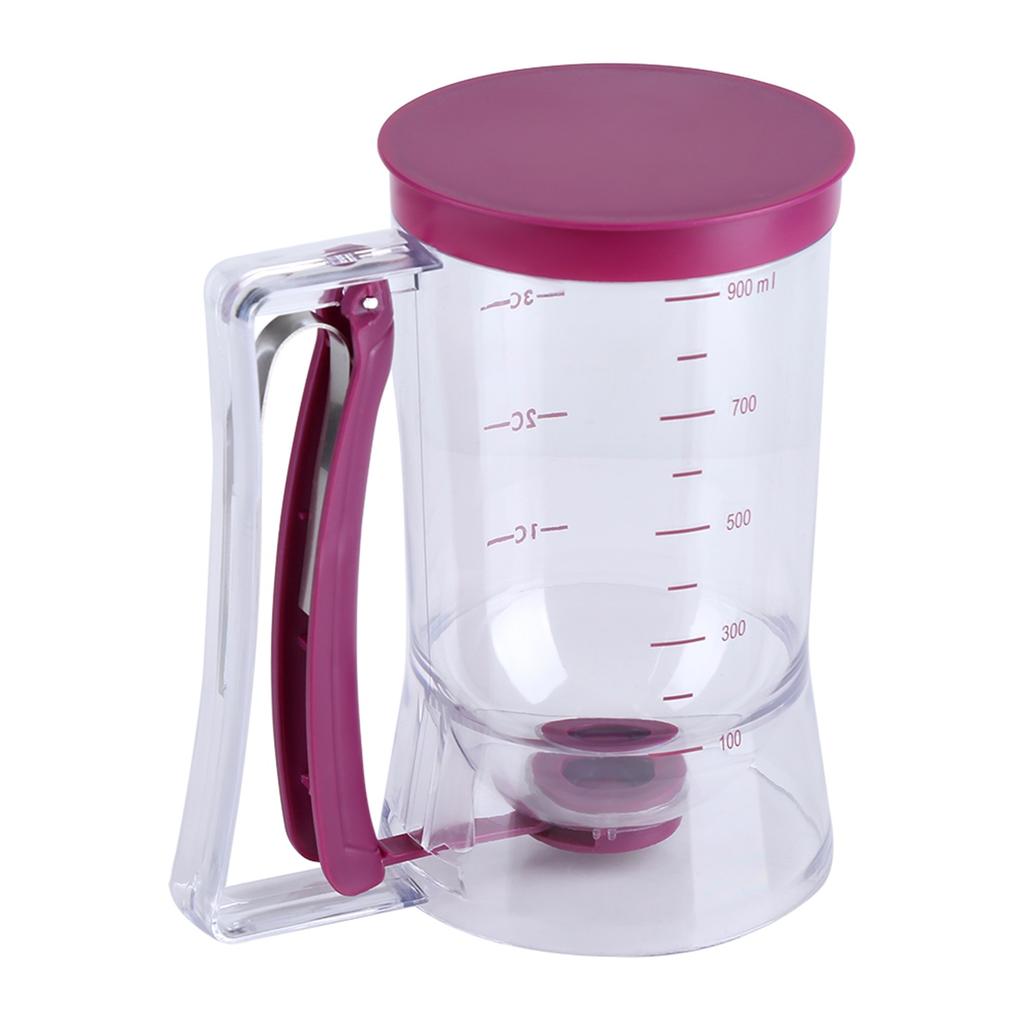 900mL Manual Batter Dispenser Cupcake Pancake Waffle Measuring Cup Kitchen Baking Tool