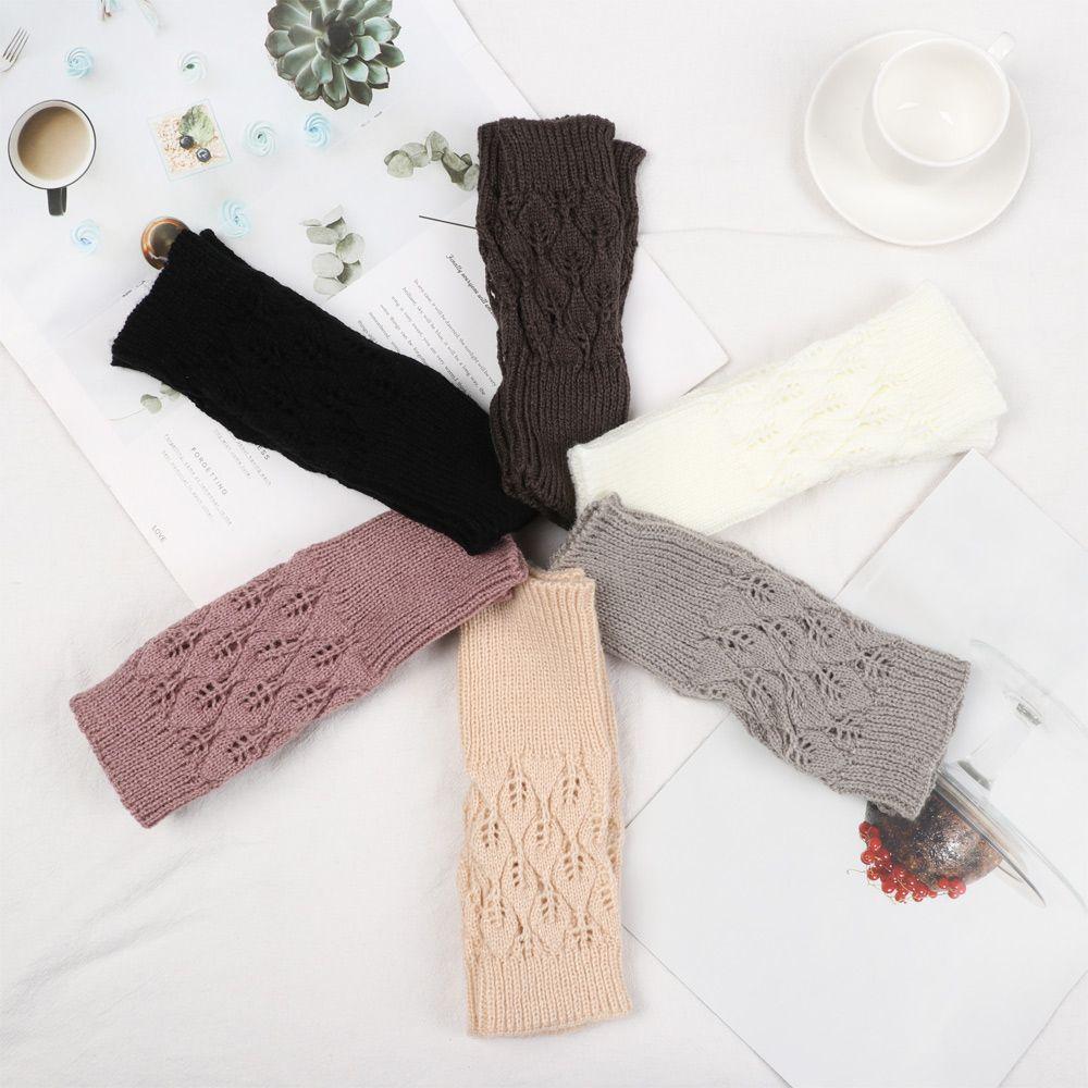 Women Girl Winter Autumn Warm Fingerless Wrist Gloves Exposed Finger Knitted Wool Glove Half Mitten