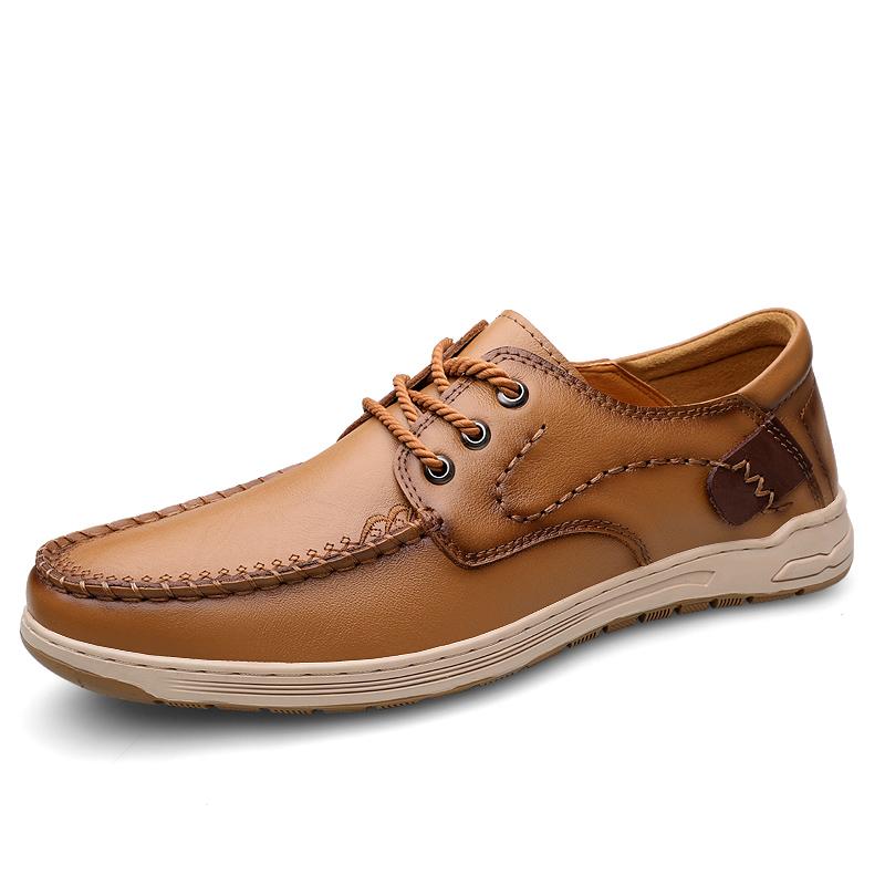 

Fashion Genuine Leather Outdoor Hiking Shoes Breathable Casual Shoes for Men Elegant Brown Men s Driving Shoes Handmade Walking Loafers 38 коричневый