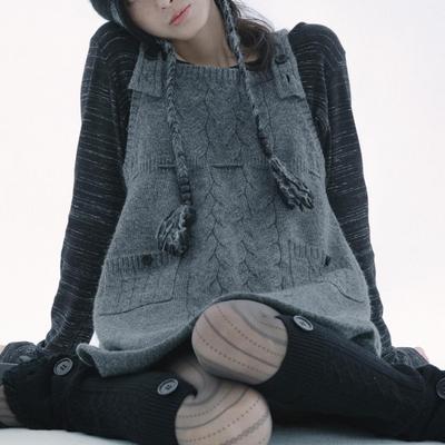 In Stock: Hug Your Skin Korean Cable Knit Sweater Dress - Vintage Style, Mid-Length for Women