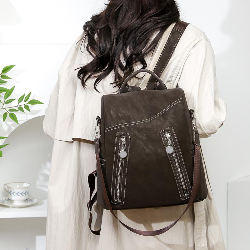 Multifunctional Shoulder Bag Anti-theft Backpack Women's Stitching Backpack