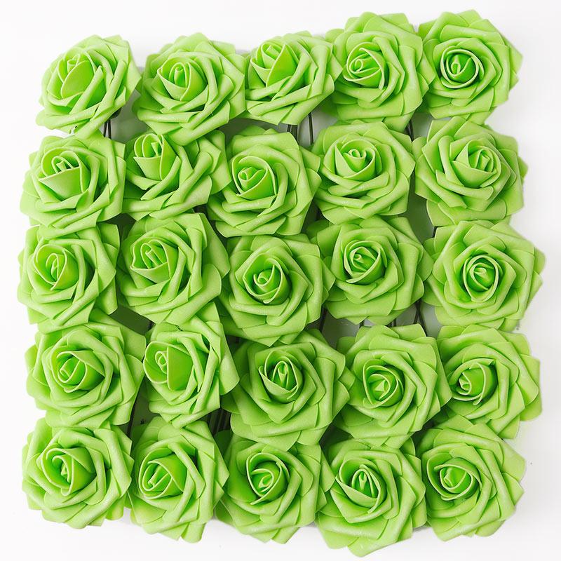 

5/10/15/20/25Pcs Artificial Rose Flowers Wedding Decorations Centerpieces Arrangements Party Baby Shower Garden Home Decor Gifts 5Pcs зелёный