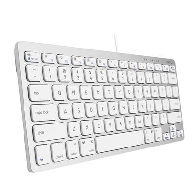 MACALLY Mac US Compatible with Mac and Scissor Switch Full 78 Work from Telework Keyboard, Wired, Compact, Layout, Windows, Quiet, (Pantograph), Size,