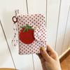 Bolsa de Passaporte Multifuncional Portátil Porta-Bilhetes Carteira de Viagem para Check-in de Avião Porta-Cartões Clipe de Passaporte Tomate Mulheres