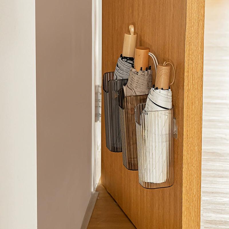 1/3Pcs Punch-Free Wall-Mounted Umbrella Storage Rack Door Umbrella Storage Bucket Plastic Bag Storage Bucket Storage Box