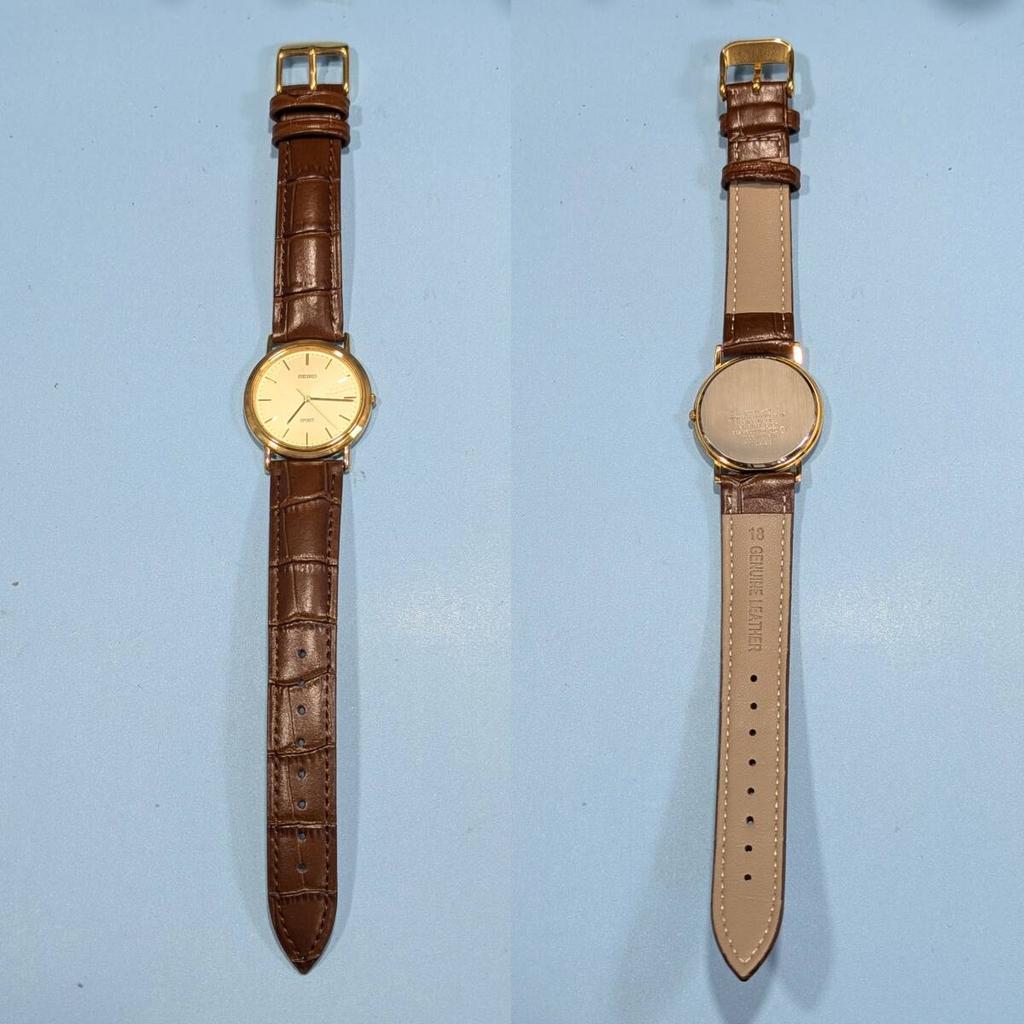 SEIKO SPIRIT Battery and Strap Working Men's Watch, Replaced, Condition, U-95