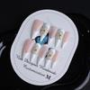 European & American Handmade Gradient Nude French Style 3D Carved Luxury Nails