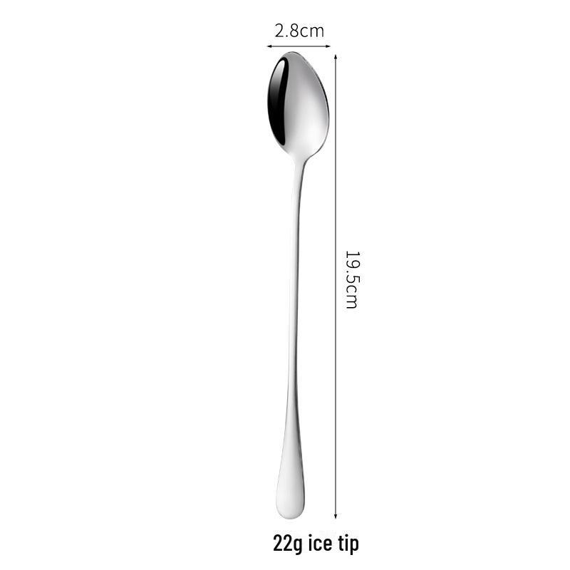 1010 Stainless Steel Dessert Spoon - Thick, Round, Mirror-Finish 304 Stainless Steel Tableware