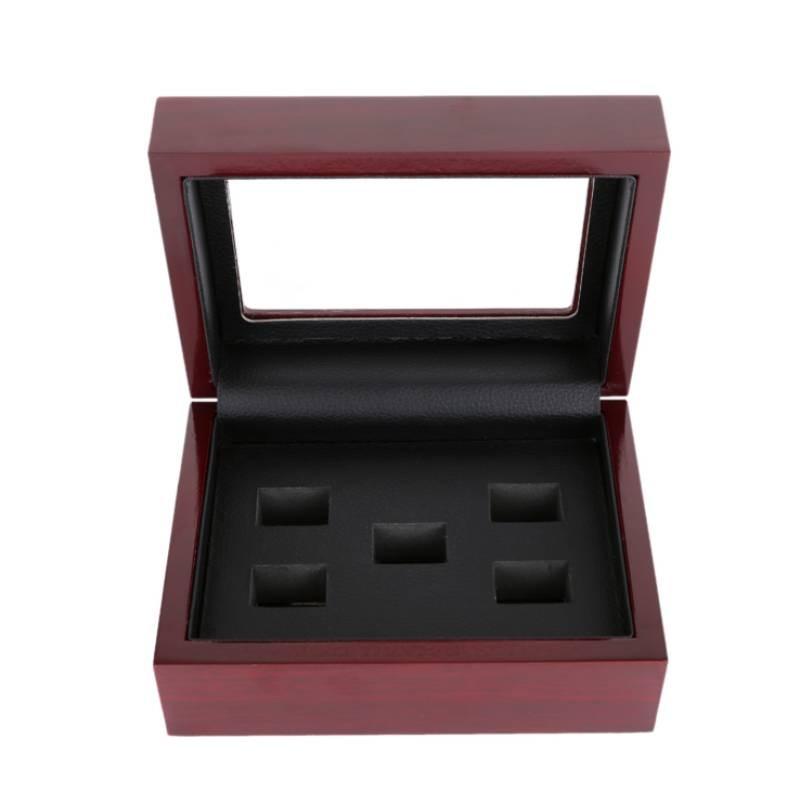 Casket Jewelry Fashion Simple Exquisite Girls Ring Jewelry Porous Mahogany Set