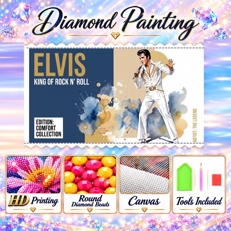 Elvis Presley 5D Diamond Painting Kit DIY Full Drill Diamond Art Home Wall Decor