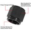 1PC AN4 AN6 AN8 AN10 AN12 Adapter Female Flare End Cap Plug Tube Fitting Hex Head Port Fitting Aluminum Black