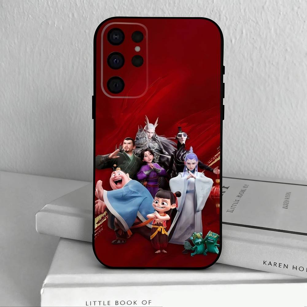 

Amusing Film Ne Zha Phone Case For Samsung S25,24,23,22,30,21,10,9,Ultra,Plus,Lite,FE,4,5 G Soft Black Case Samsung S23plus5G