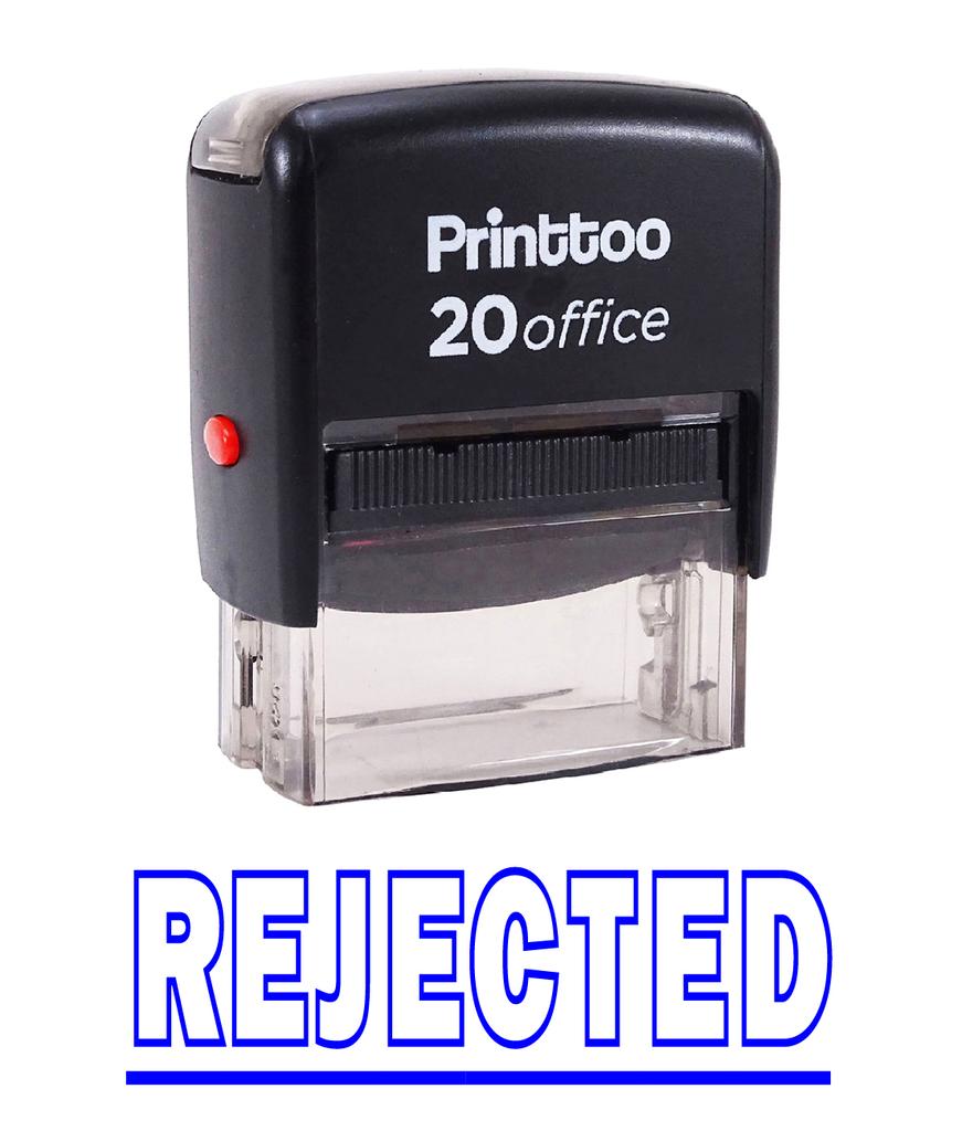 Printtoo Self Inking Rubber Stamp Office Stationary REJECTED Custom